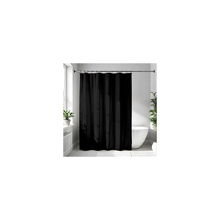 Rideau de douche unicolor noir