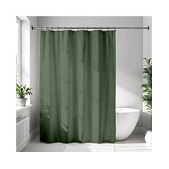Rideau de douche unicolor vert