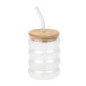 Gobelet en verre bubble+paille