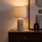Lampe ceramique taupe