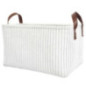 Panier velours cotele x3 blanc