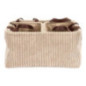 Panier velours cotele x3 taupe