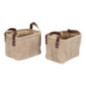Panier velours cotele x3 taupe