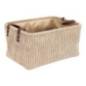 Panier velours cotele x3 taupe
