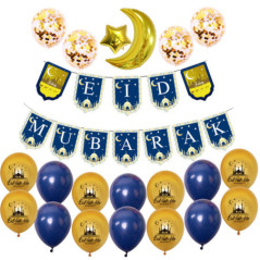 Arche de ballons oriental or ble