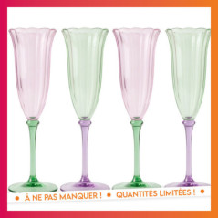 Pack de 4 flutes a champagne fle