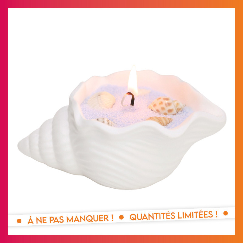 Diy bougie dans coquillage