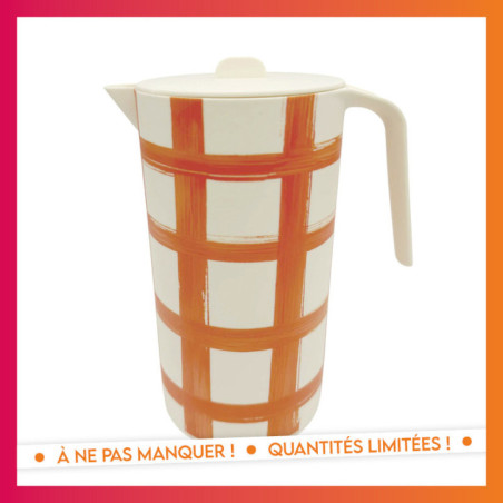 Pichet avec couvercle plastique