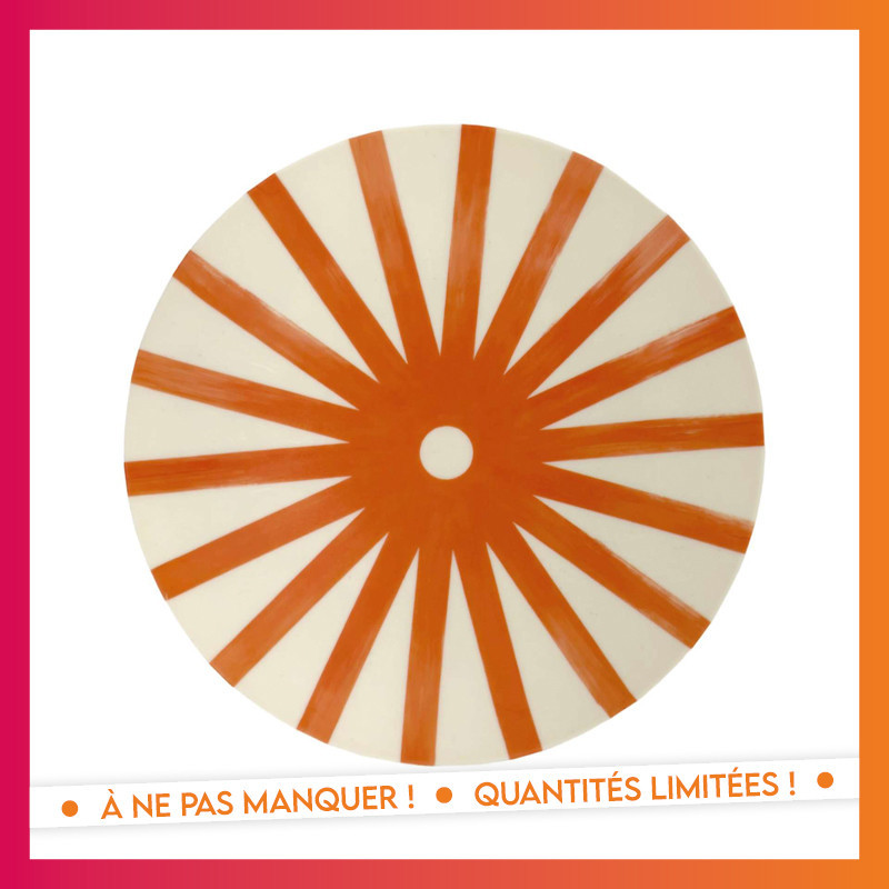 Assiette plastique d20cm orange