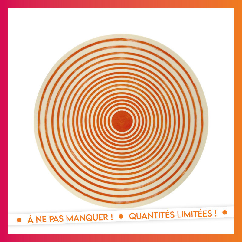 Assiette plastique d25cm orange