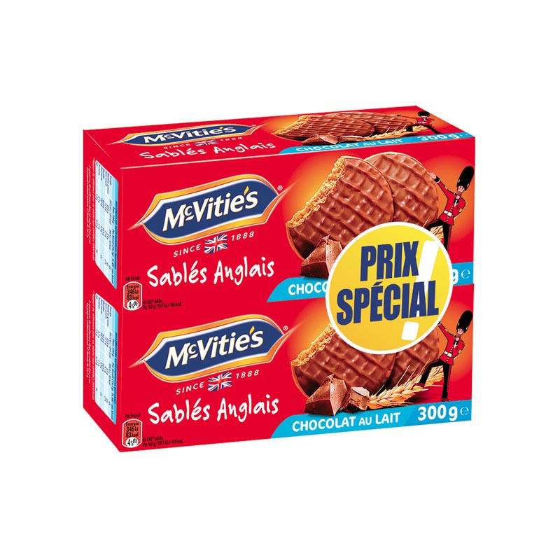 Sables chocolat au lait x2 300g