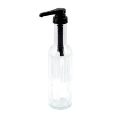 Pompe a sirop en verre strie