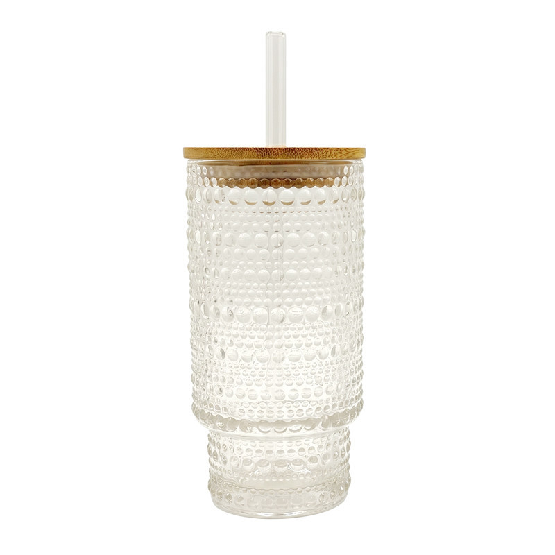 Gobelet en verre motif en relief