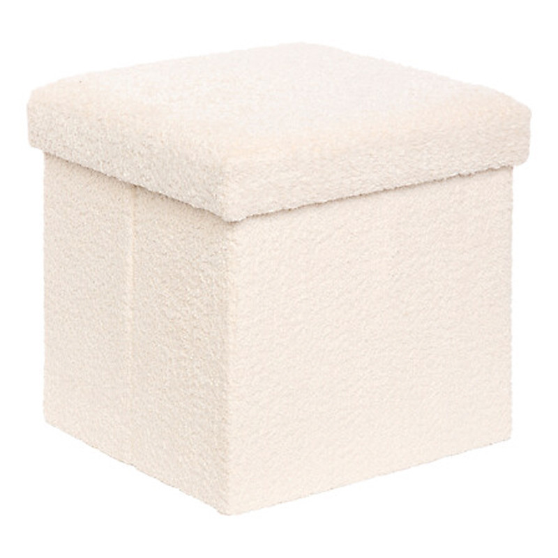 Pouf pliable simple soana blanc