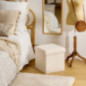 Pouf pliable simple soana blanc