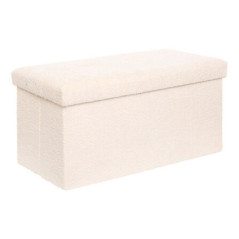Pouf pliable double soana blanc