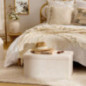 Pouf pliable double soana blanc
