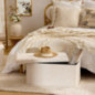 Pouf pliable double soana blanc