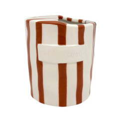 Mug avec bec motif rayure marron