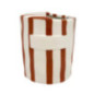 Mug avec bec motif rayure marron