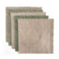 5 chiffons mircofibre beige/vert