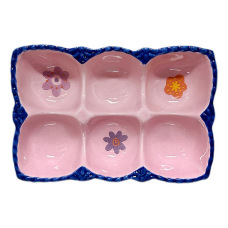 Support a oeuf x6 rose et bleu