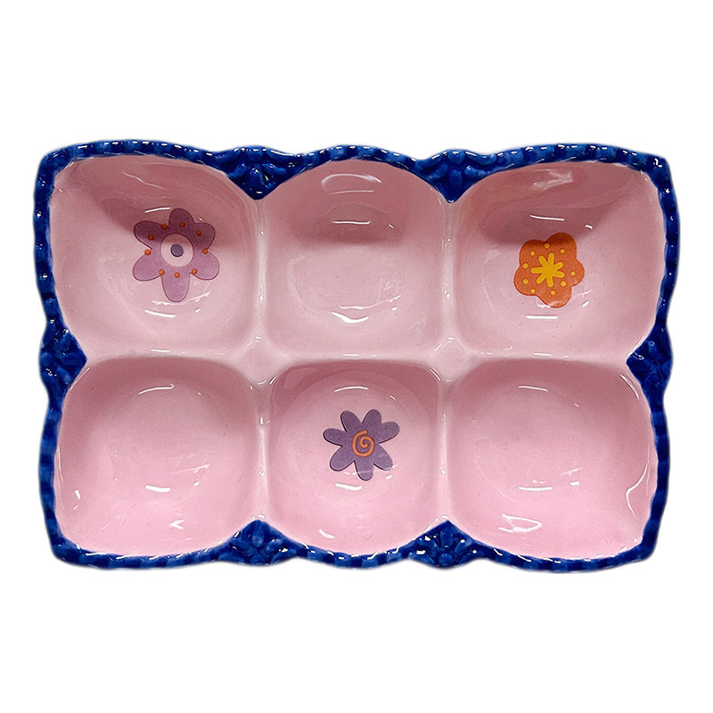 Support a oeuf x6 rose et bleu