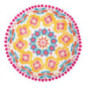 Coussin  brode pompons d40cm