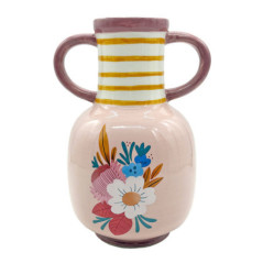 Vase fleuris anses