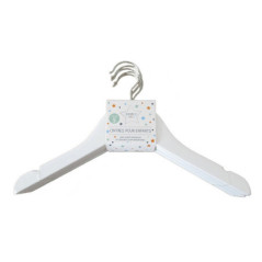 Cintres enfant en bois blanc x5