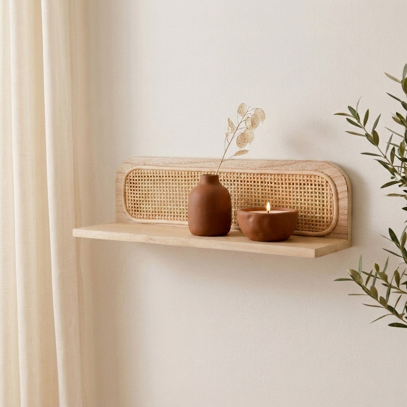 Etagere cannage