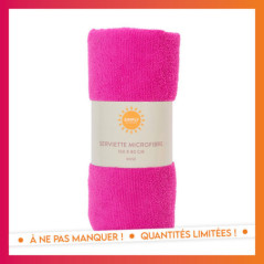 Serviette microfibre rose