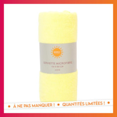 Serviette microfibre jaune