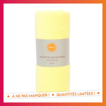 Serviette microfibre jaune