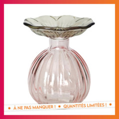 Soliflore verre forme fleur h11.