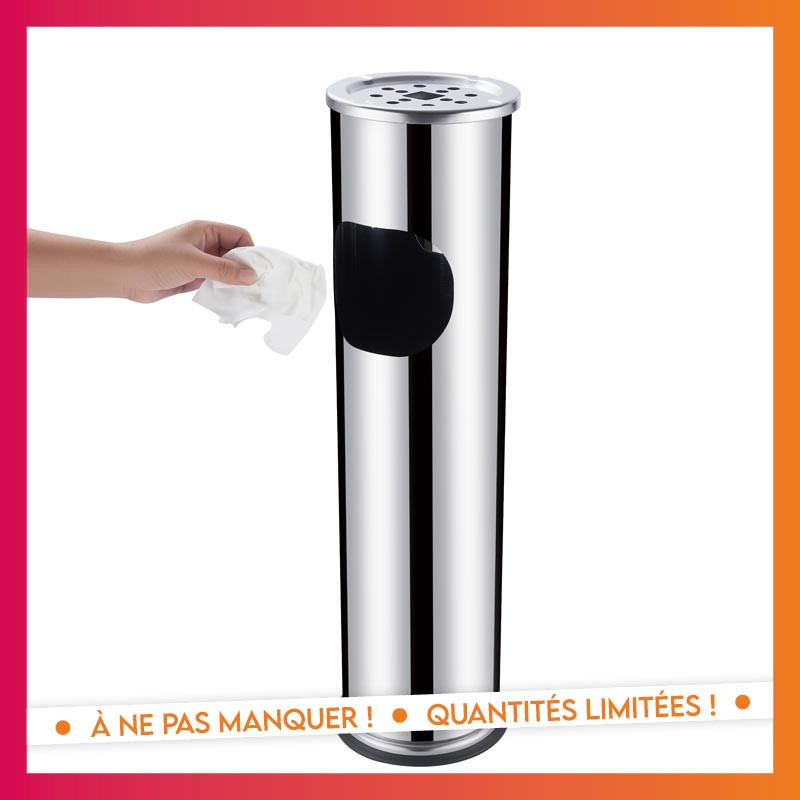 Cendrier poubelle metal 56cm