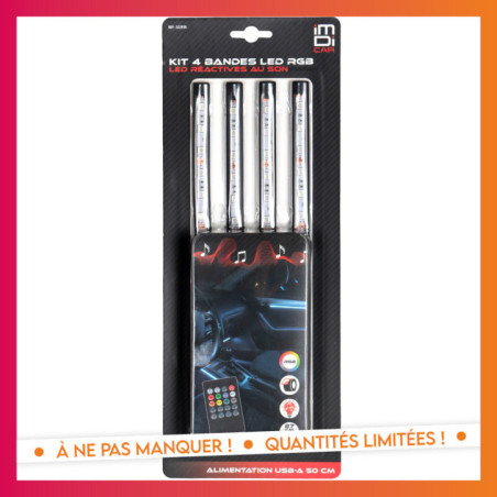 Kit 4 bandes led rgb
