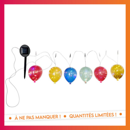 Guirlande solaire 6 ballons