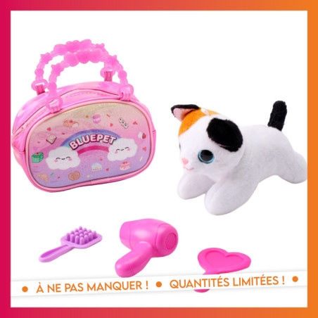 Peluche chien chat avec accessoi