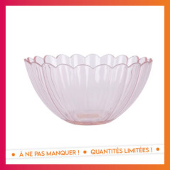 Bol plastique d15cm fleur rose