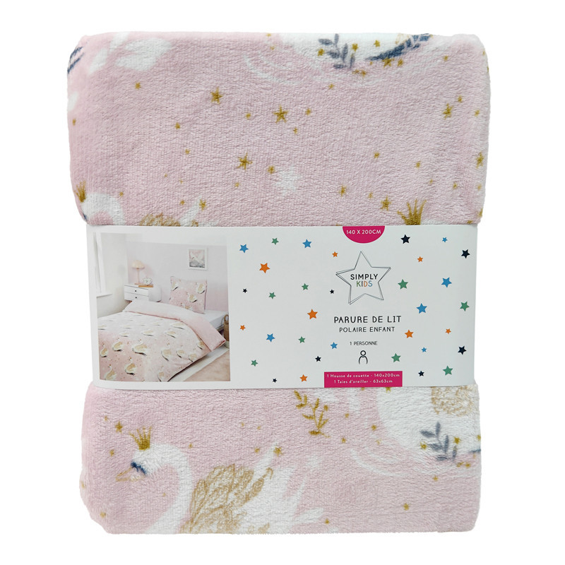 Parure lit polaire 140x200 fille