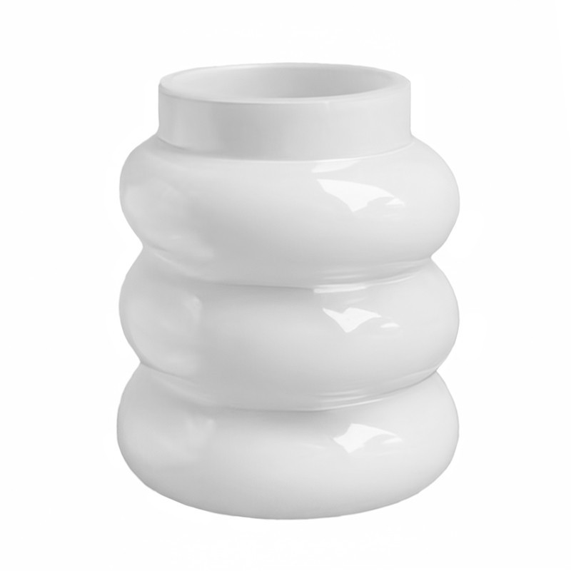 Petit vase verre ondule