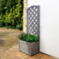 Jardiniere en bois avec treillis