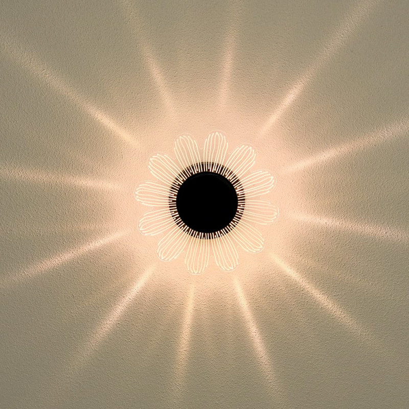 Applique fleur murale solaire