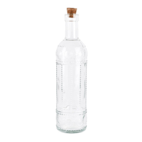 Bouteille enbossee en verre