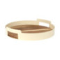 Plateau rond metal creme acacia