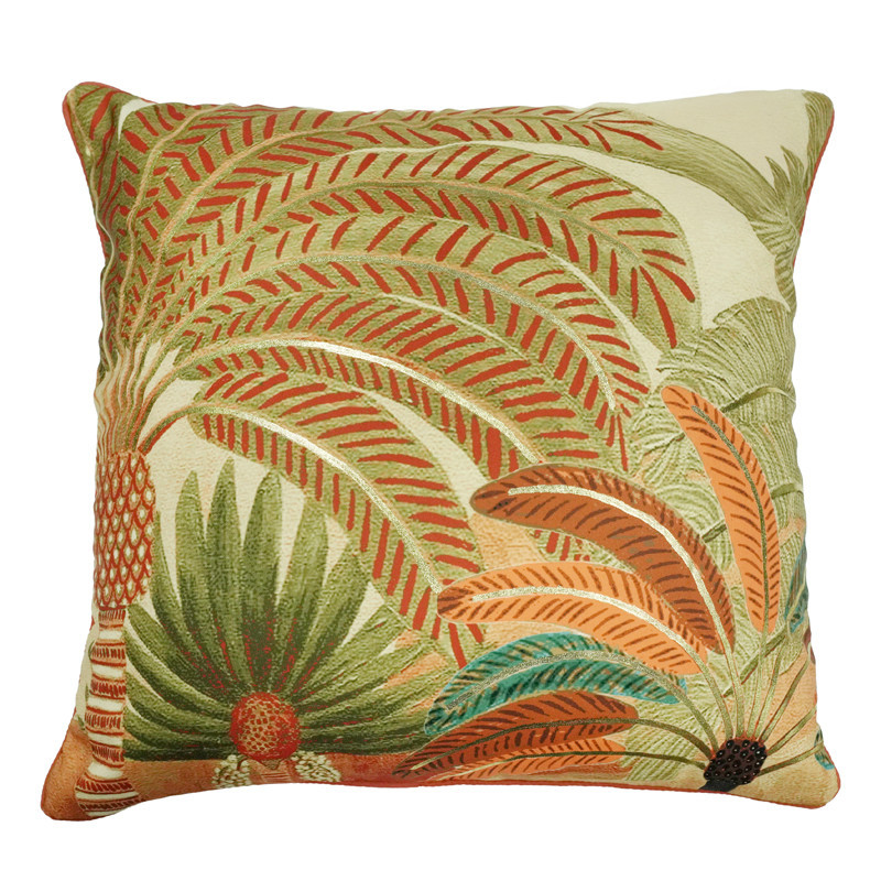 Coussin carre 45x45cm palmier fo