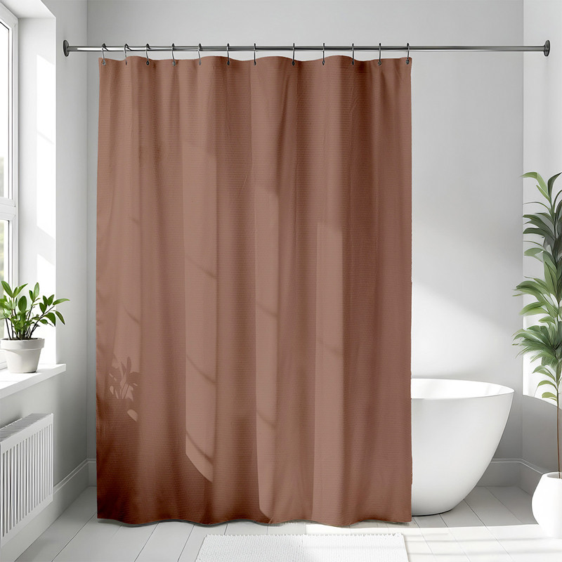Rideau de douche unicolor terra