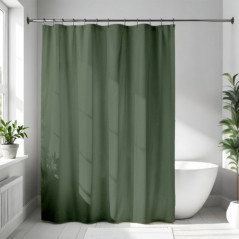 Rideau de douche unicolor vert