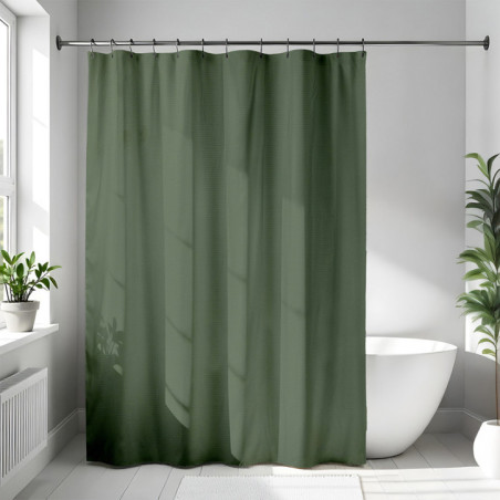 Rideau de douche unicolor vert